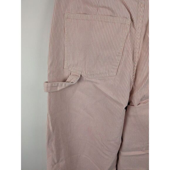 Wrangler Pants Womens 29X31 Pink Stripe Casey Jones Wide Leg Painter Pants - Picture 7 of 11